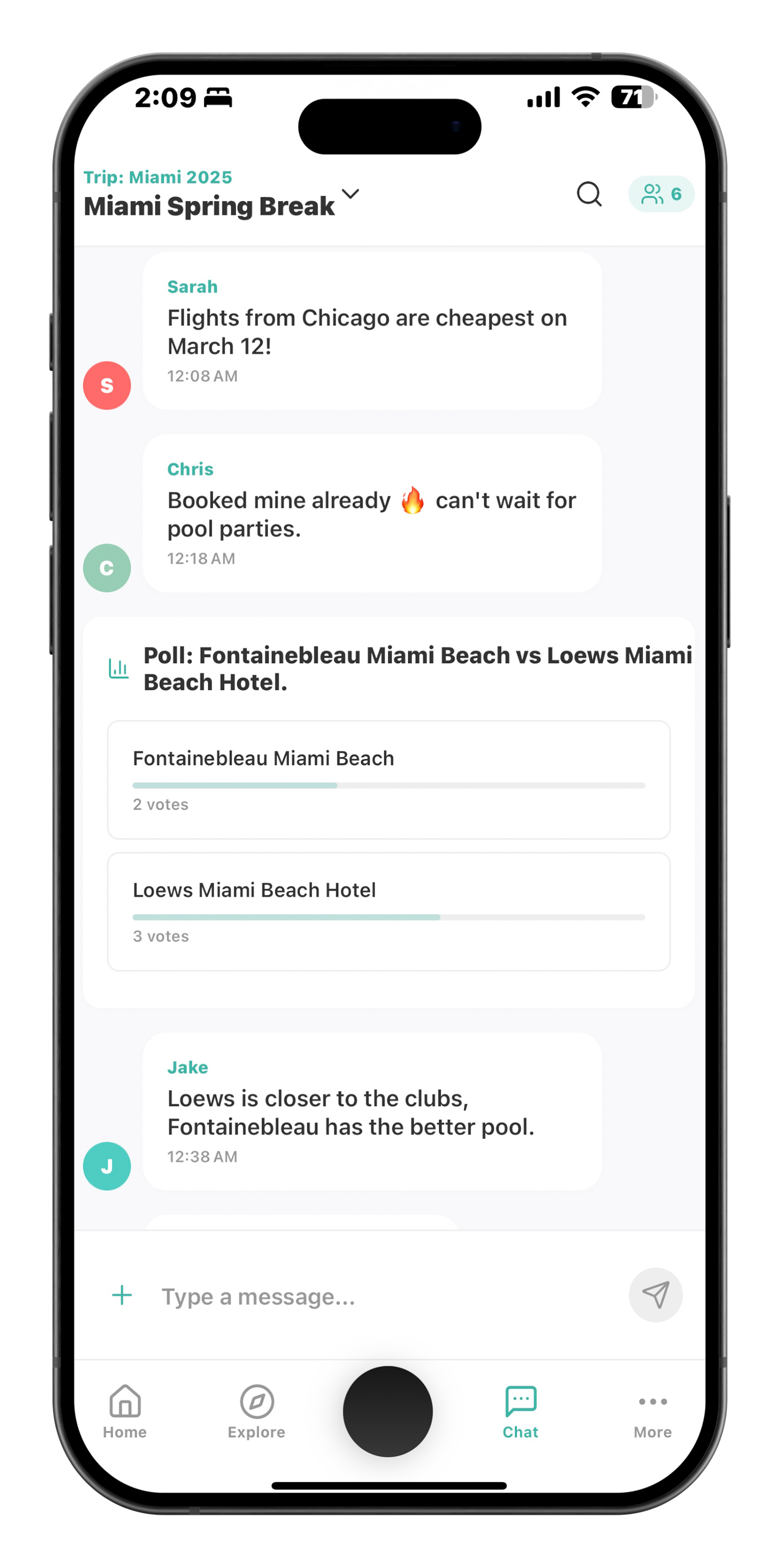 Miami Spring Break hotel poll: Fontainebleau vs Loews with group discussion on location and amenities